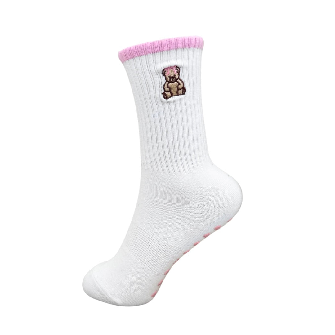 Pink Teddy Bear Sock