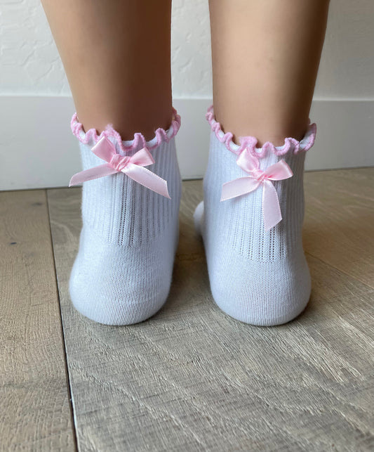 Pink Bow Ankle Sock