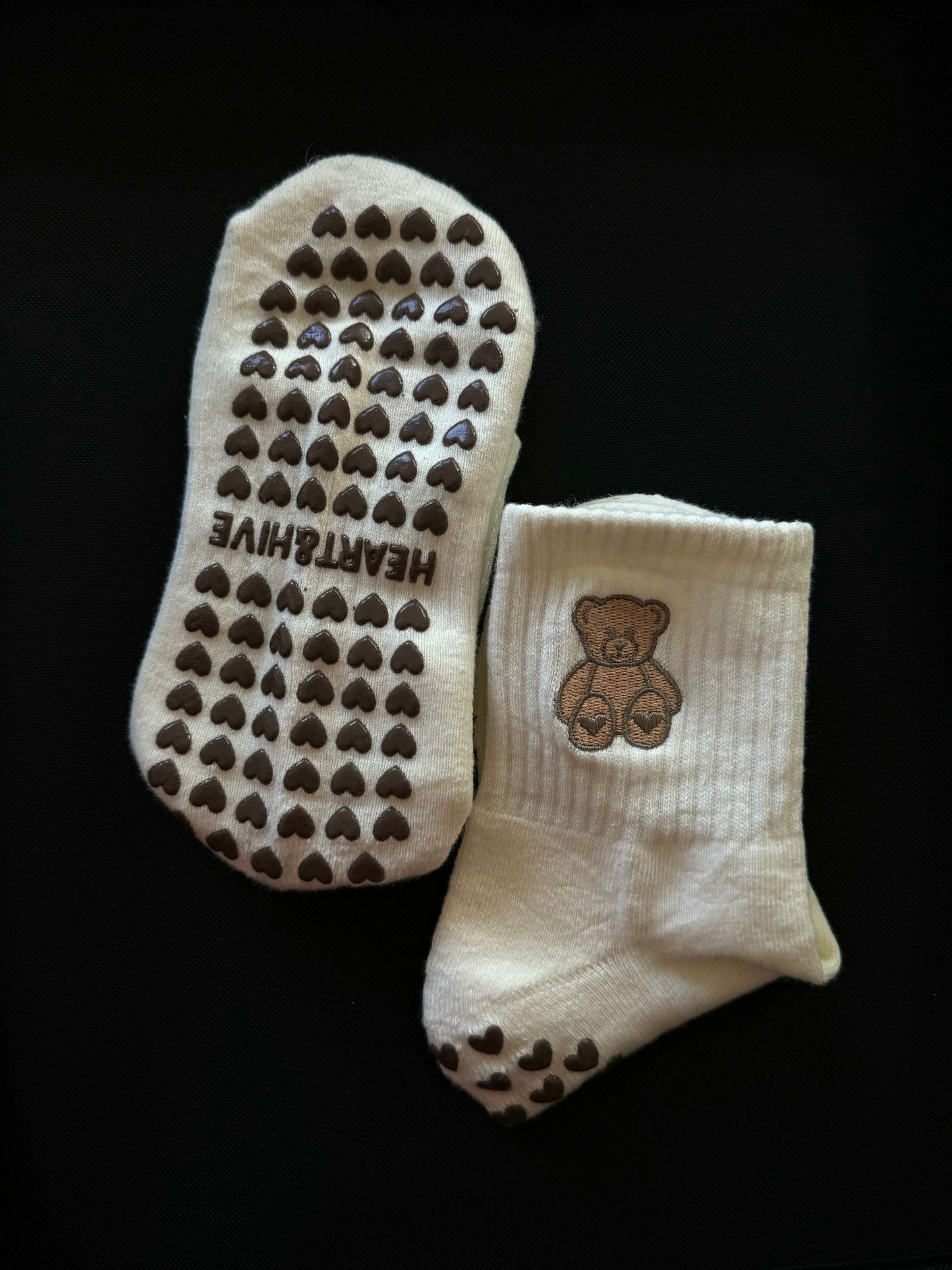 Brown Teddy Bear Ankle Sock